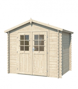 Two-sided wooden garden shed of 6.25m² (2.5mx2.5m)