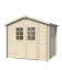 Two-sided wooden garden shed of 6.25m² (2.5mx2.5m)