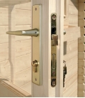 Abri de jardin en bois mono pente 9m² + auvent 2x3m