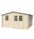 16m² two-sided wooden garden shed (4mx4m)
