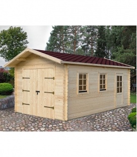 Garage en bois deux pans de 20 m² (4mx5m)