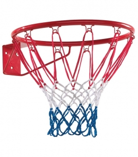 Blue, white and red basketball hoop to fix