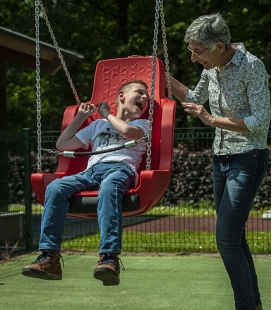 Swing seat for disabled people