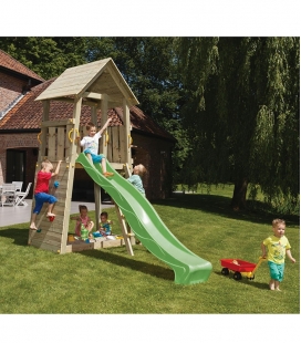 Wooden belvedere play tower with 2m90 slide