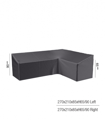 Bâche de protection pour salon de jardin d'angle avec dossier haut
