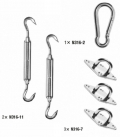 Kit de fixation pour voile d'ombrage triangulaire