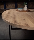 Plateau de table oval en chêne massif