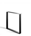 Pied de table rectangle plat en acier noir
