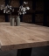 Table rectangulaire en chêne non délignée avec pied table de ferme en acier noir