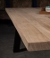 Table rectangulaire en chêne avec pied tréteau noir en acier