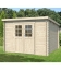 Single slope wooden garden shed of 9m² (3mx3m)