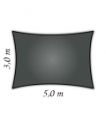 Voile rectangle 3x5m Densité 285gr hdpe Nesling coloris anthracite