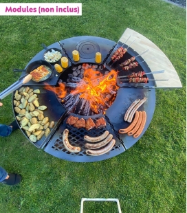 Brasero-Barbecue Vulcano L Modulable Remundi