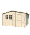 Abri de jardin en bois deux pans de 16m² (4mx4m)