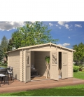 Abri de jardin en bois deux pans de 16m² (4mx4m)