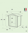Abri de jardin en bois Bh16 Marcella 146x130 mm PSC pefc