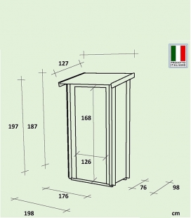 Abri de jardin en bois Hobby 1.34m² Alce
