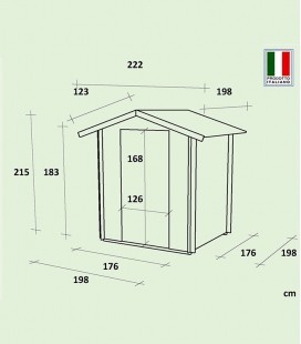 Abri de jardin en bois Hobby 3.1m² Alce 198cm*198cm