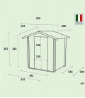 Abri de jardin en bois Opéra 5.3m² Alce 215cm*250cm