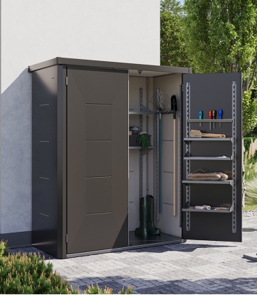 Armoire de jardin anthracite en acier Giarmadio Telluria