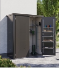 Armoire de jardin anthracite en acier Giarmadio Telluria
