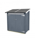 Abri de jardin en bois gris adossé - 155*85 cm Ambrogio Alce