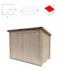Abri de jardin en bois 218*130cm Eureka Alce