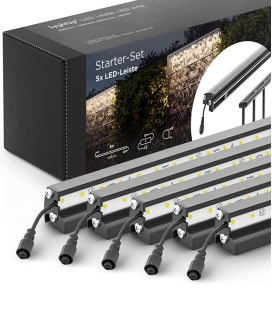 Set de Barette lumineuse extérieur pour clôture en métal/ gabion LyghtUp® LED