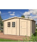 Abri de jardin en bois deux pans de 16m² (4mx4m)