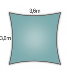 Voile Carré ajourée 3,6m bleu glacial nouveauté 2021