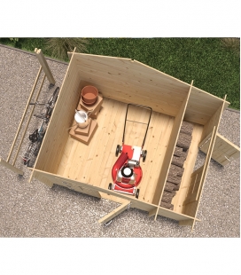 Abri de jardin en bois deux pans de 4.9m²