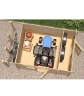 Abri de jardin en bois mono pente de 4.9m²