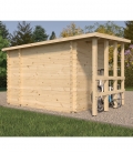 Abri de jardin en bois mono pente de 4.9m²