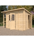 Abri de jardin en bois mono pente de 4.9m²