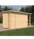 Abri de jardin en bois mono pente de 4.9m²