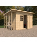 Abri de jardin en bois mono pente de 4.9m²