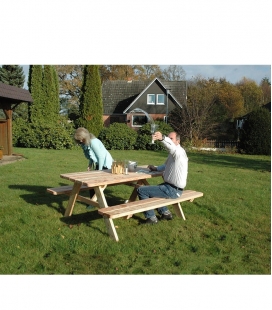 Table de pique nique en Mélèze