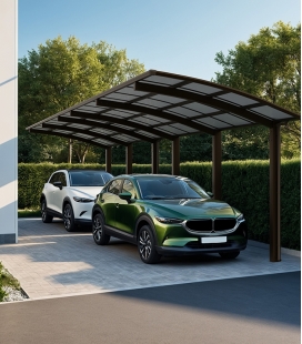 Carport double en métal Tandem 110 Portoforte Ximax