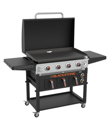 Plancha Blackstone 36 pouces sur pieds avec couvercle et friteuse Airfryer