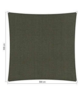 Voile d'ombrage perméable carré 3 x 3m Shadow Comfort