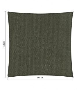 Voile d'ombrage perméable carré 3,6 x 3.6m Shadow Comfort