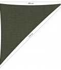 Voile d'ombrage perméable triangulaire 4,00x4,00x5,70m Shadow Confort