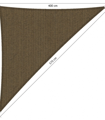 Voile d'ombrage perméable triangulaire 4,00x4,00x5,70m Shadow Confort