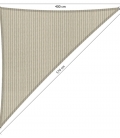 Voile d'ombrage perméable triangulaire 4,00x4,00x5,70m Shadow Confort
