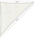 Voile d'ombrage perméable triangulaire 4,00x4,00x5,70m Shadow Confort