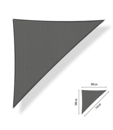 Voile d'ombrage perméable triangulaire 5*5*7.1m Shadow Confort