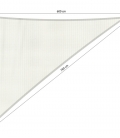 Voile d'ombrage perméable triangulaire 5*6*7.8m Shadow Confort