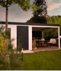 Abri de jardin en métal finition crépi blanc 3,45*2,56m de 8,9m²