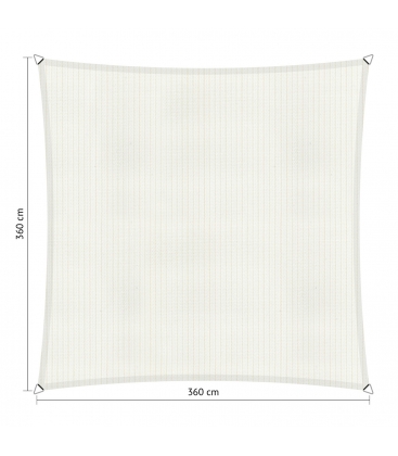 Voile d'ombrage perméable carré 3,6 X 3.6m Shadow Comfort