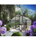 Serre de jardin en verre Orchidee III KGT 9,59m² aluminium avec vitrage de 10mm